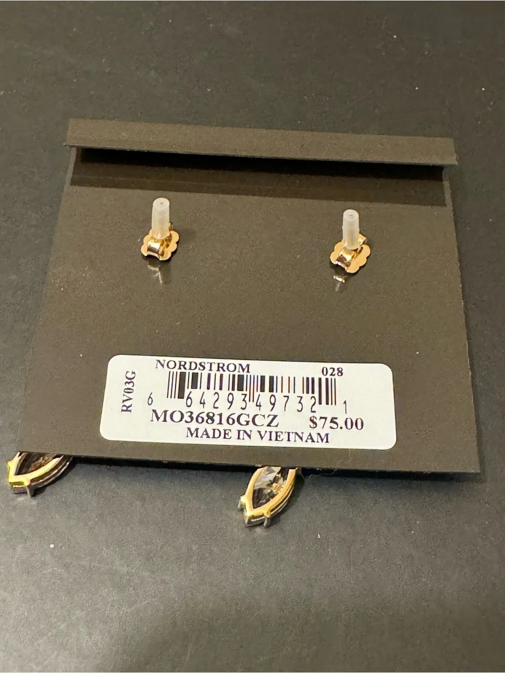 NWT NADRI Cassi CZ Marquis Round Linear Drop Earrings